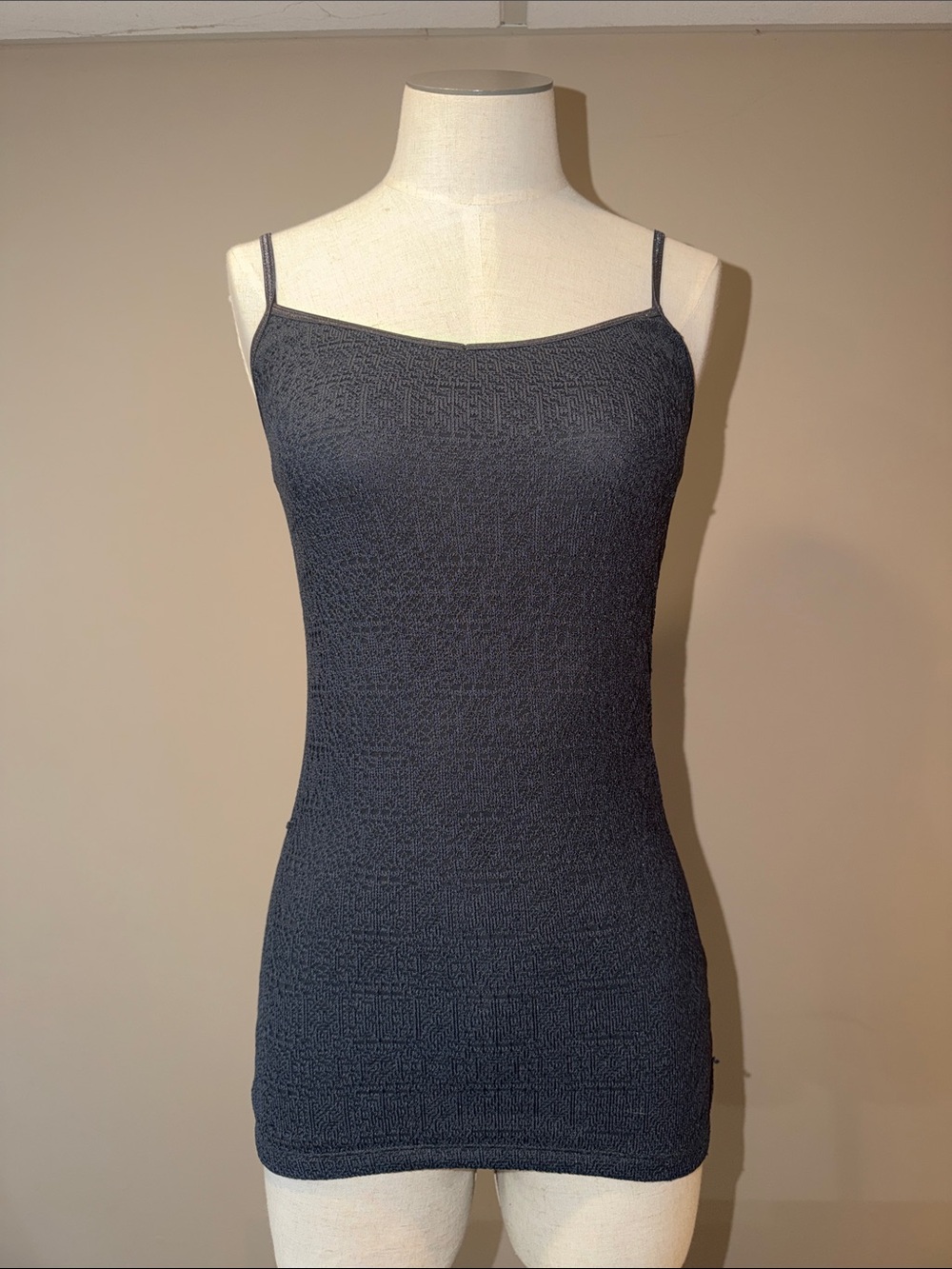 Aeropostale Black Ribbed Spaghetti Strap Camisole